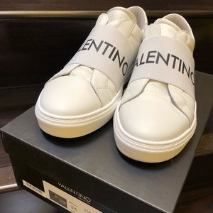 Valentino Leather Slip-On Sneakers